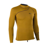 ION Neo Top 0.5 LS Herren Neopren-Shirt gold mit Kontrastnähten, Frontansicht