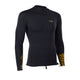 ION Neo Top 0.5 LS Herren Neopren-Langarmshirt schwarz mit goldenem Muster, Vorderansicht