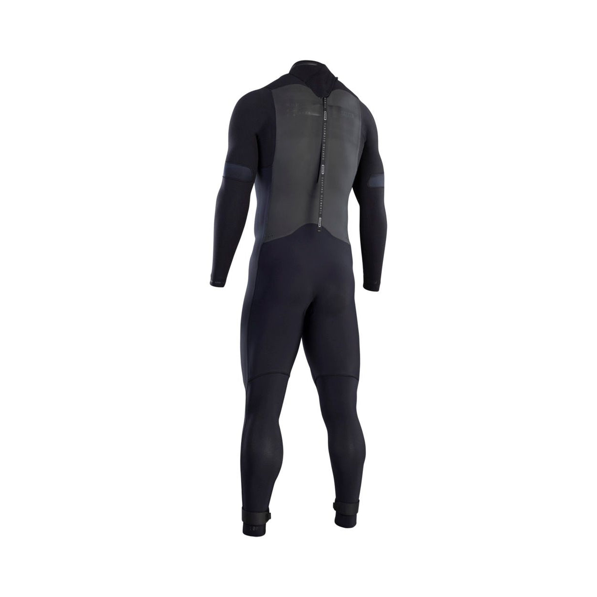 ION Seek Amp 5/4 Back Zip Neoprenanzug in Schwarz, Rückansicht, Ganzkörper-Wetsuit mit Rückenreißverschluss