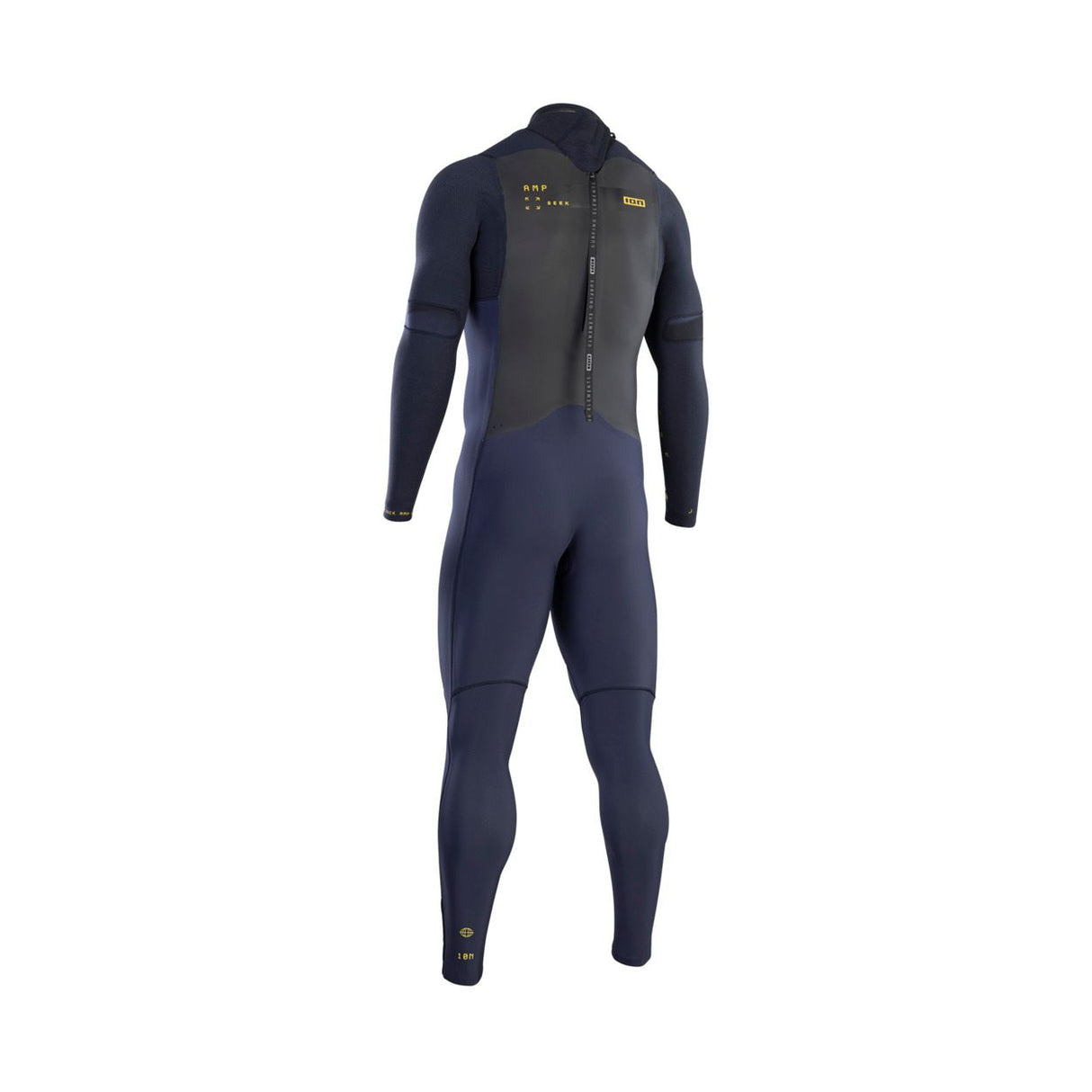 ION Seek Amp 4/3 Back Zip Neoprenanzug in Dunkelblau, Rückansicht, Langarm-Tauchanzug mit Rückreißverschluss
