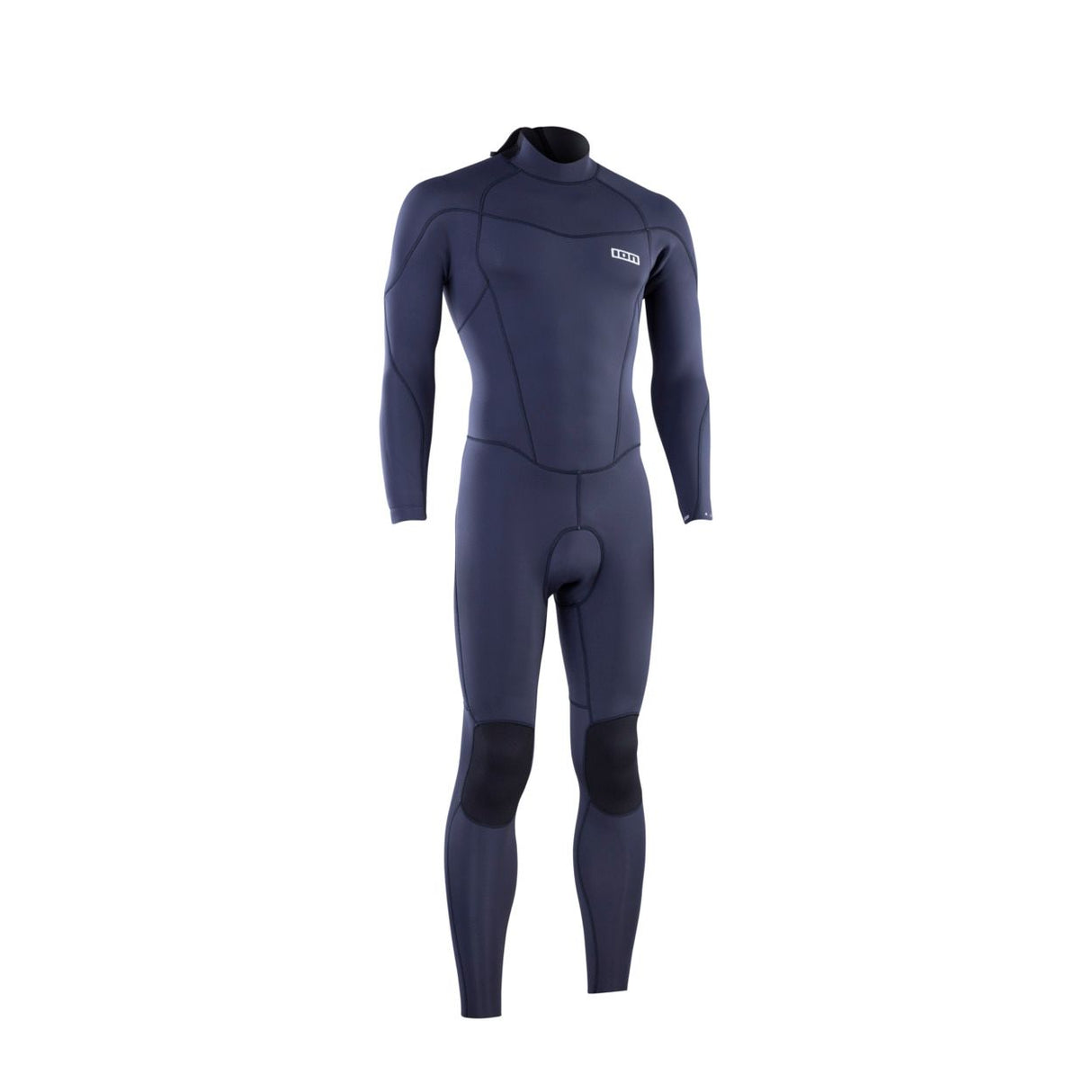 ION Element 4/3 Back Zip Neoprenanzug dunkelblau, Frontansicht, Ganzkörper-Wetsuit mit Rückenreißverschluss