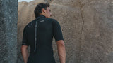 ION Element 2/2 SS Back Zip Neoprenanzug Herren schwarz, Rückenansicht mit Reißverschluss
