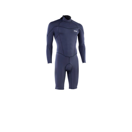 ION Element 2/2 Shorty LS Back Zip 2026 Neoprenanzug in Dunkelblau, Frontansicht, Langarm mit Rückenverschluss