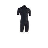 ION Element 2/2 Shorty SS Back Zip 2026 schwarzer Neoprenanzug mit Kurzarm und Rückenreißverschluss, Frontalansicht