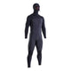 ION Seek Amp 6/5 Herren Neoprenanzug mit Kapuze und Front Zip in Schwarz, Frontalansicht