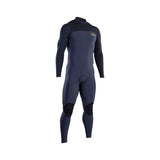ION Seek Amp 5/4 Front Zip Neoprenanzug in Dunkelblau mit schwarzen Verstärkungen, Frontalansicht