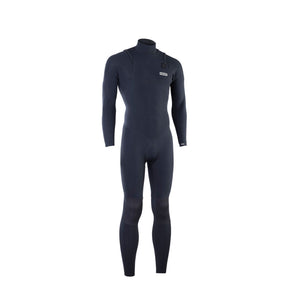 ION Static 3/2 Front Zip 2026 Neoprenanzug in Dunkelblau, Frontansicht, Ganzkörper-Wetsuit mit durchgehend Reißverschluss