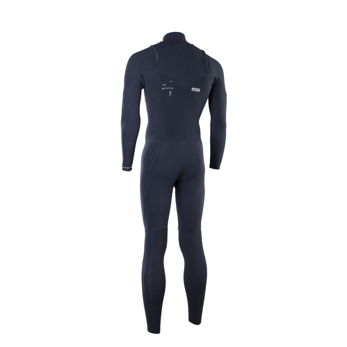ION Static 3/2 Front Zip 2026 Neoprenanzug in Dunkelblau, Rückansicht, Ganzkörper-Wetsuit mit Frontreißverschluss