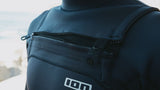 ION Element 5/4 Front Zip Neoprenanzug für Herren in Dunkelblau, Vorderansicht mit sichtbarem Reißverschluss