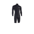 ION Element 2/2 Shorty LS Front Zip schwarz, Neopren-Kurzanzug mit Frontreißverschluss und langen Ärmeln, Vorderansicht