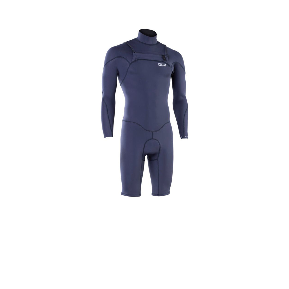 ION Element 2/2 Shorty LS Front Zip 2026 Neoprenanzug in Dunkelblau, Frontreißverschluss, Frontansicht