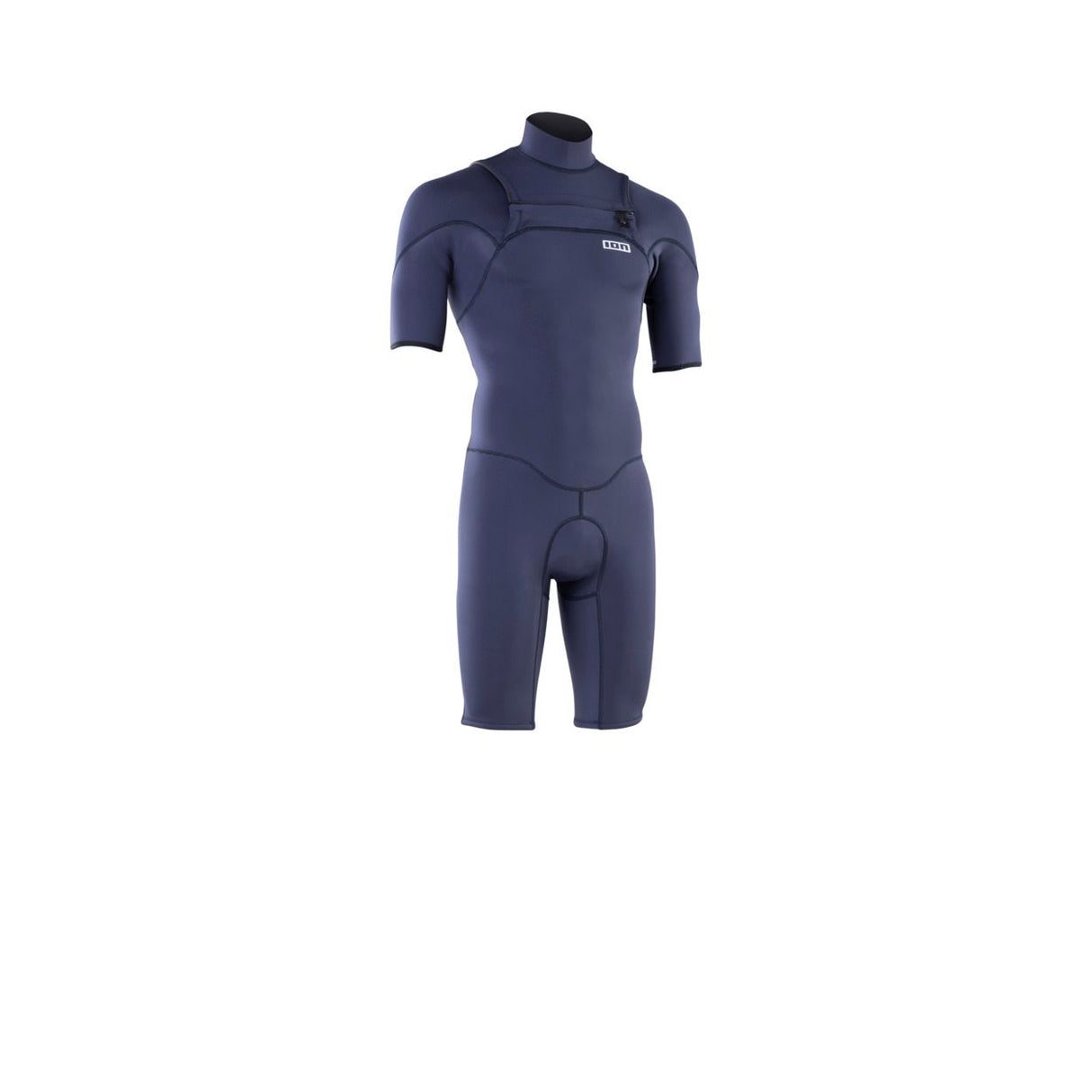 ION Element 2/2 Shorty SS Front Zip 2026 Neoprenanzug in Dunkelblau mit Frontreißverschluss, Frontalansicht