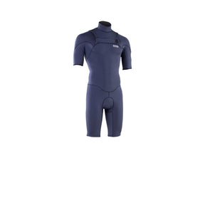 ION Element 2/2 Shorty SS Front Zip 2026 Neoprenanzug in Dunkelblau mit Frontreißverschluss, Frontalansicht