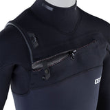 ION Capture Amp 5/4 Front Zip Junior Neoprenanzug in Schwarz mit Frontreißverschluss, Detailansicht Oberkörper