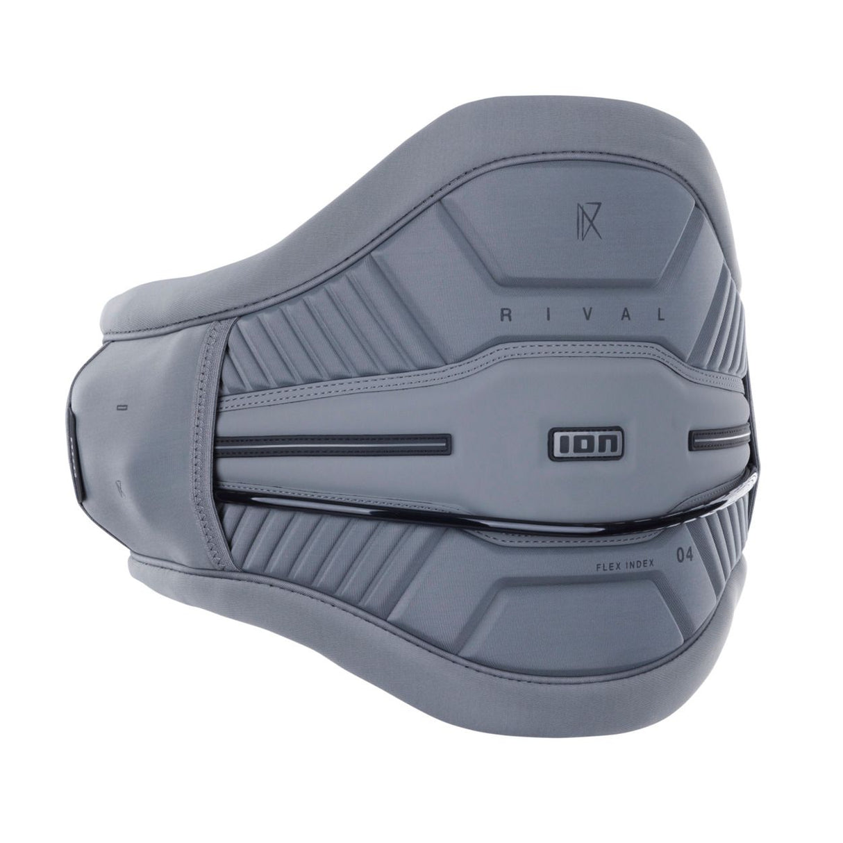 ION Rival Kite Trapez Herren 2026 grau, Frontalansicht, gepolstertes Neopren-Trapez mit ergonomischem Design und ION-Logo