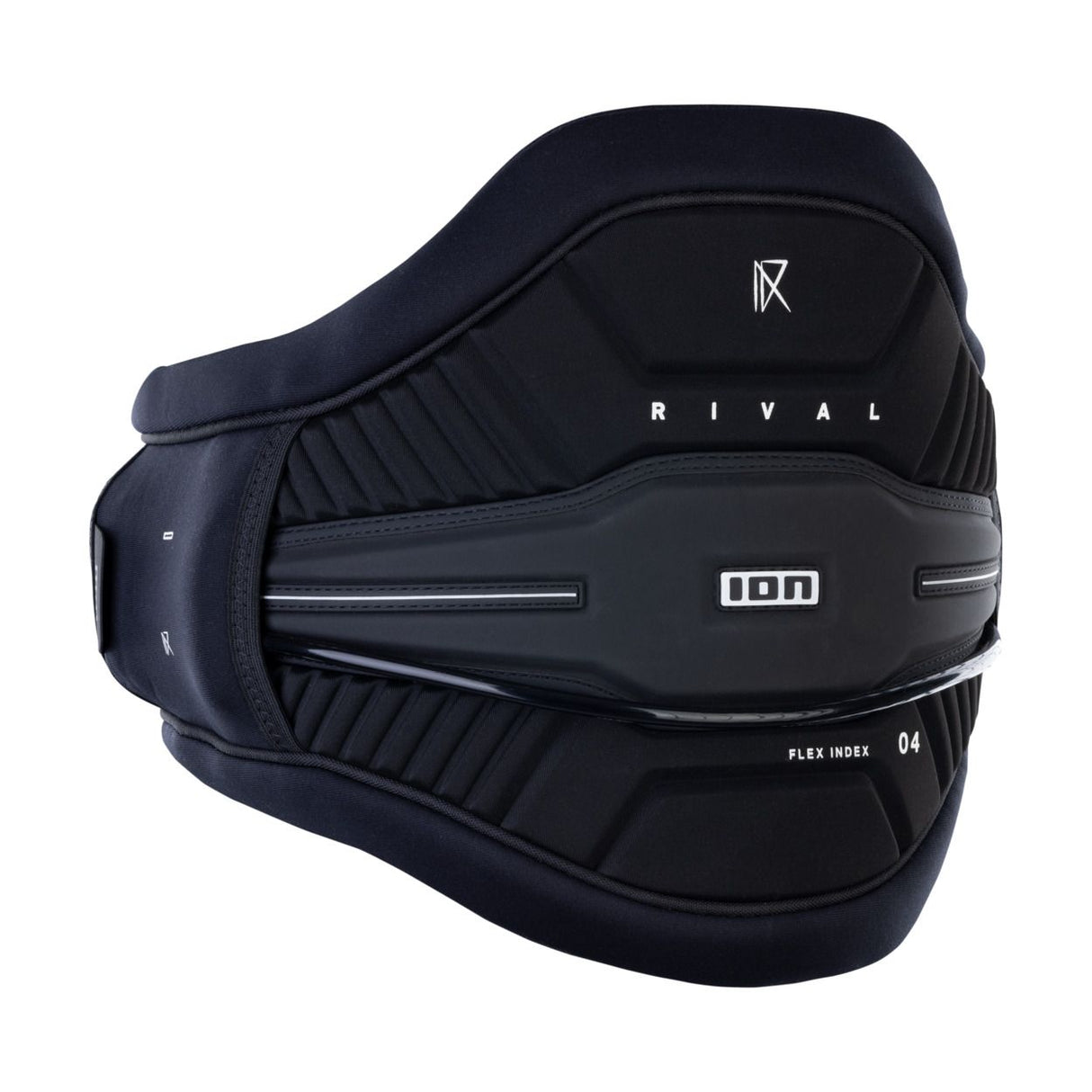 ION Rival Kite Trapez Herren 2026, Schwarz, Seitansicht, Waist Harness mit Flex Index Technology