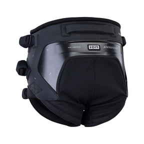 ION Radar 2026 Waist Harness in Schwarz, Frontalansicht mit Polsterung und Verschlüssen