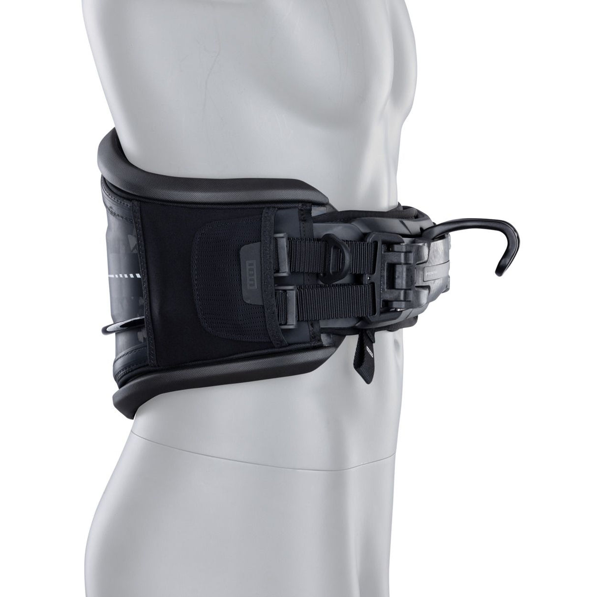 ION Spectre 2026 Trapez Waist Harness schwarz mit Schnallen, seitliche Ansicht