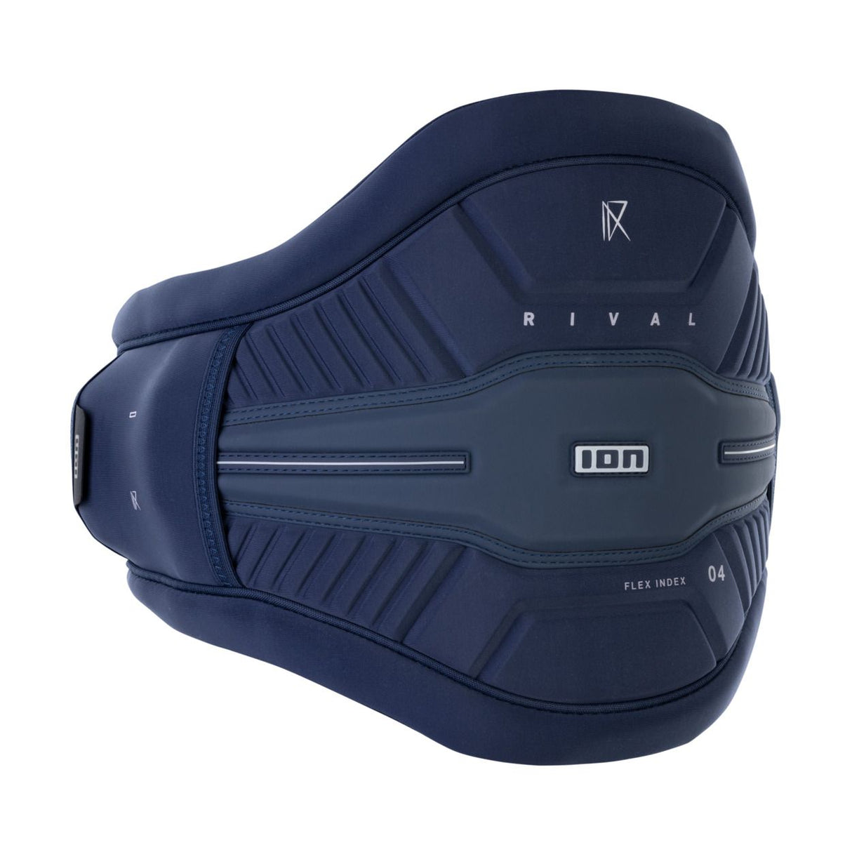ION Rival 2026 Kiteboarding Trapez in Dunkelblau mit Flex Insert, Seitansicht