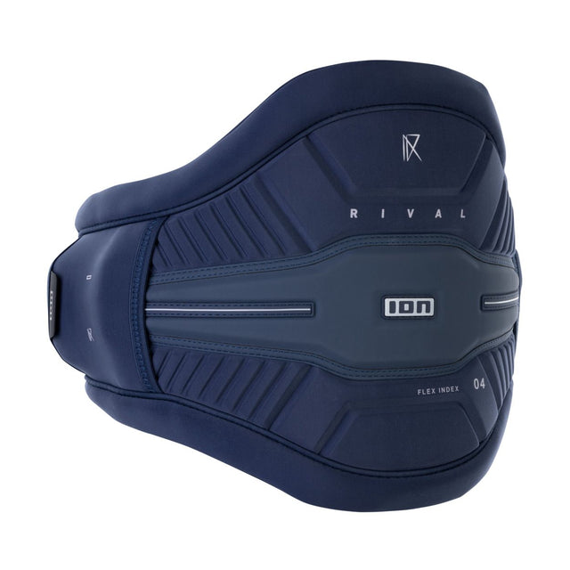 ION Rival 2026 Kiteboarding Trapez in Dunkelblau mit Flex Insert, Seitansicht