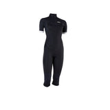 ION Element 3/2 Overknee Neoprenanzug für Damen in Schwarz mit Rückenreißverschluss, Kurzarm, Frontansicht