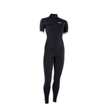 ION Element 3/2 SS Back Zip Neoprenanzug Damen schwarz Kurzarm Frontansicht