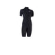 ION Element 2/2 Shorty Back Zip Damen Neoprenanzug in Schwarz, Frontansicht, Kurzarm-Wetsuit mit Rückenreißverschluss