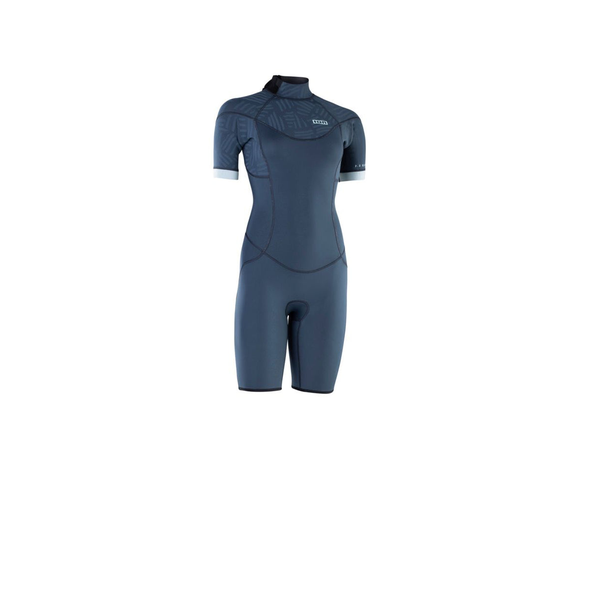 ION Element 2/2 Shorty Back Zip Damen Neoprenanzug in Dunkelblau, Frontalansicht