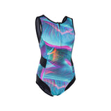 ION Amaze V-Back 1.5 Damen Neoprenanzug mit buntem Muster, Vorderansicht