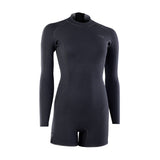 ION Amaze Amp Shorty 2.0 LS Back Zip Damen Neoprenanzug in Schwarz, Frontansicht