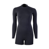 ION Amaze Amp Shorty 2.0 LS Damen Neoprenanzug schwarz mit Rückenreißverschluss, Frontansicht