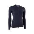 ION Amaze Amp Zip Top 1.5 Damen, Neoprenshirt dunkelblau, Frontalansicht mit Reißverschluss