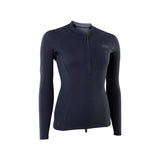 ION Amaze Amp Zip Top 1.5 Damen, Neoprenshirt dunkelblau, Frontalansicht mit Reißverschluss