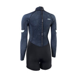 ION Amaze Shorty 2.0 LS Back Zip Women Neoprenanzug in Dunkelblau und Schwarz, Rückenansicht mit Rückenreißverschluss