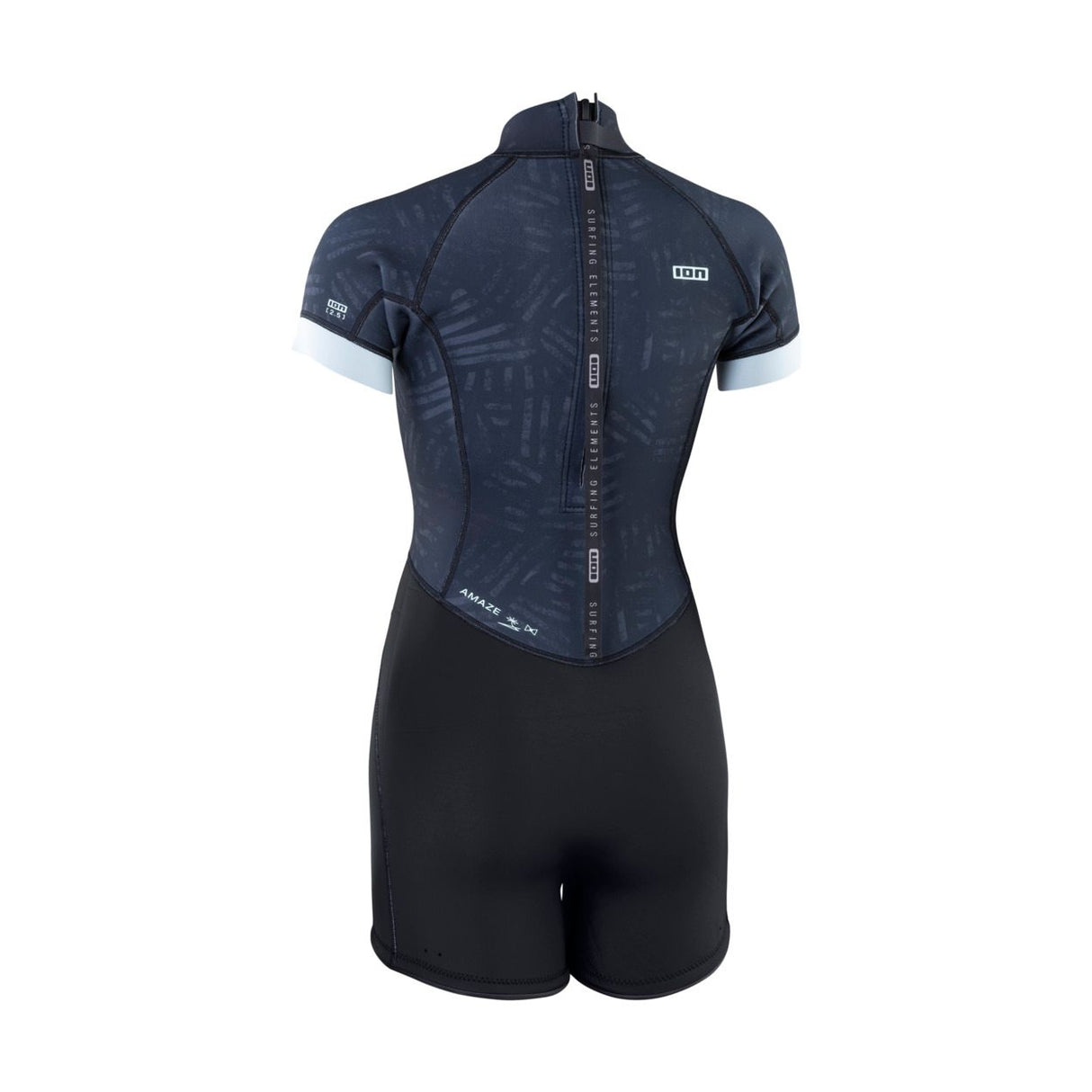 ION Amaze Shorty 2.5 2026 Neoprenanzug dunkelblau schwarz Rückansicht Kurzarm Wassersport