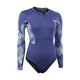 ION Amaze Hot Shorty 1.5 LS Neoprenanzug Damen Blau Frontreißverschluss Frontalansicht