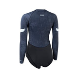 ION Amaze Hot Shorty 1.5 LS Front Zip Damen Neoprenanzug in Dunkelblau und Schwarz, Frontansicht