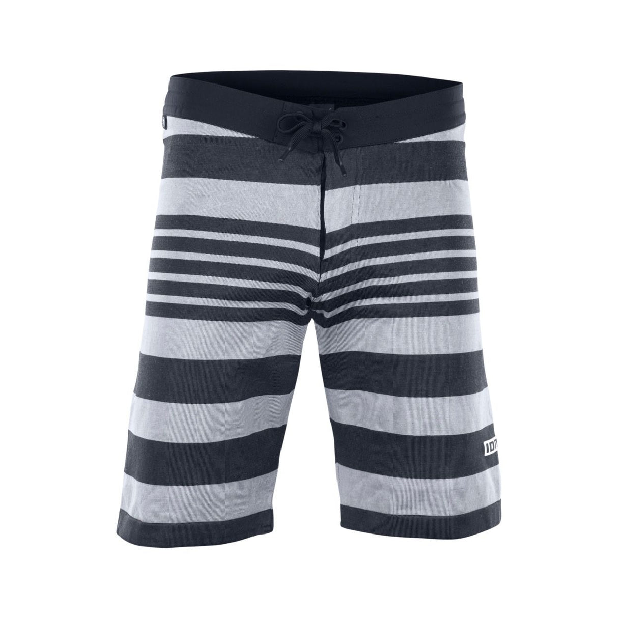 ION Surf Shield 2026 Boardshorts in Marineblau und Grau mit Streifen, Vorderansicht