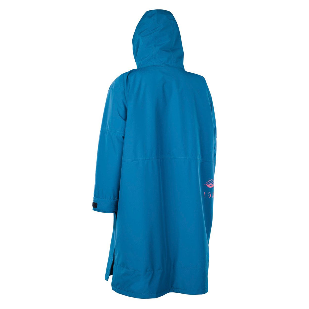ION Storm Coat Unisex 2026 in Blau mit Kapuze, Frontalansicht, Funktionsmaterial, wasserdicht