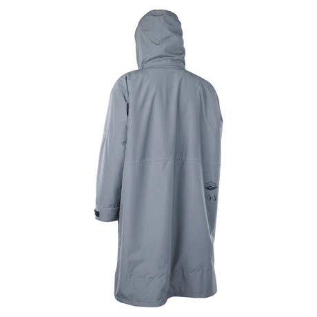 ION Storm Coat Unisex 2026 in Grau, Rückansicht mit Kapuze, Funktionsjacke aus Synthetik