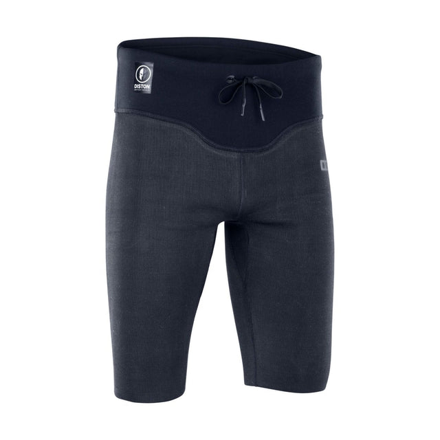 ION Surf Shield Short Tights 2026 in Schwarz-Grau mit Kordelzug, Frontansicht