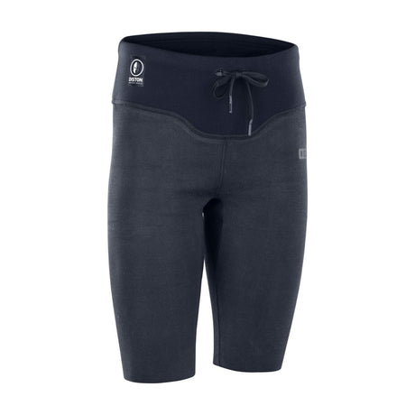 ION Surf Shield Short Tights 2026 in Dunkelgrau und Schwarz, Neopren-Shorts mit elastischem Bund, Frontansicht