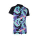 ION Rashguard Capture 2026 mit farbenfrohem geometrischem Muster, schwarze Raglan-Ärmel, Frontansicht