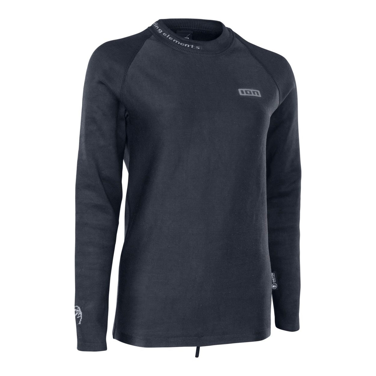 ION Rashguard LS Surf Shield SS2026 dunkelblau, Langarm-Schwimmshirt aus Neopren, Frontalansicht