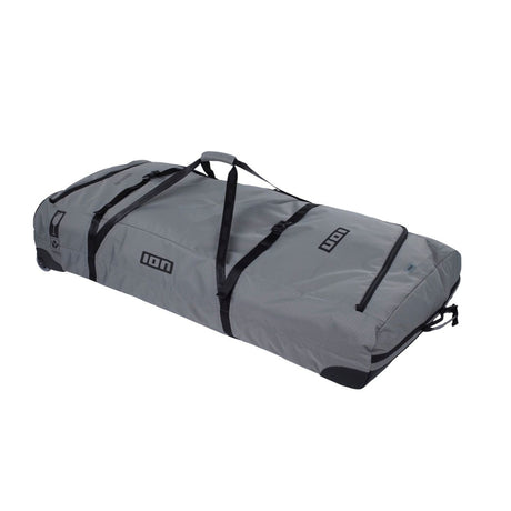 ION Wing Gearbag Core 2024 grau, Transporttasche mit schwarzen Griffen und Kompressionsriemen, Seitenansicht