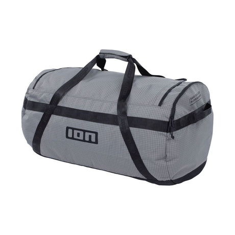 ION Session Duffel Bag 2026, Grau, Sporttasche mit schwarzen Henkeln und Tragegurten, Seitenperspektive