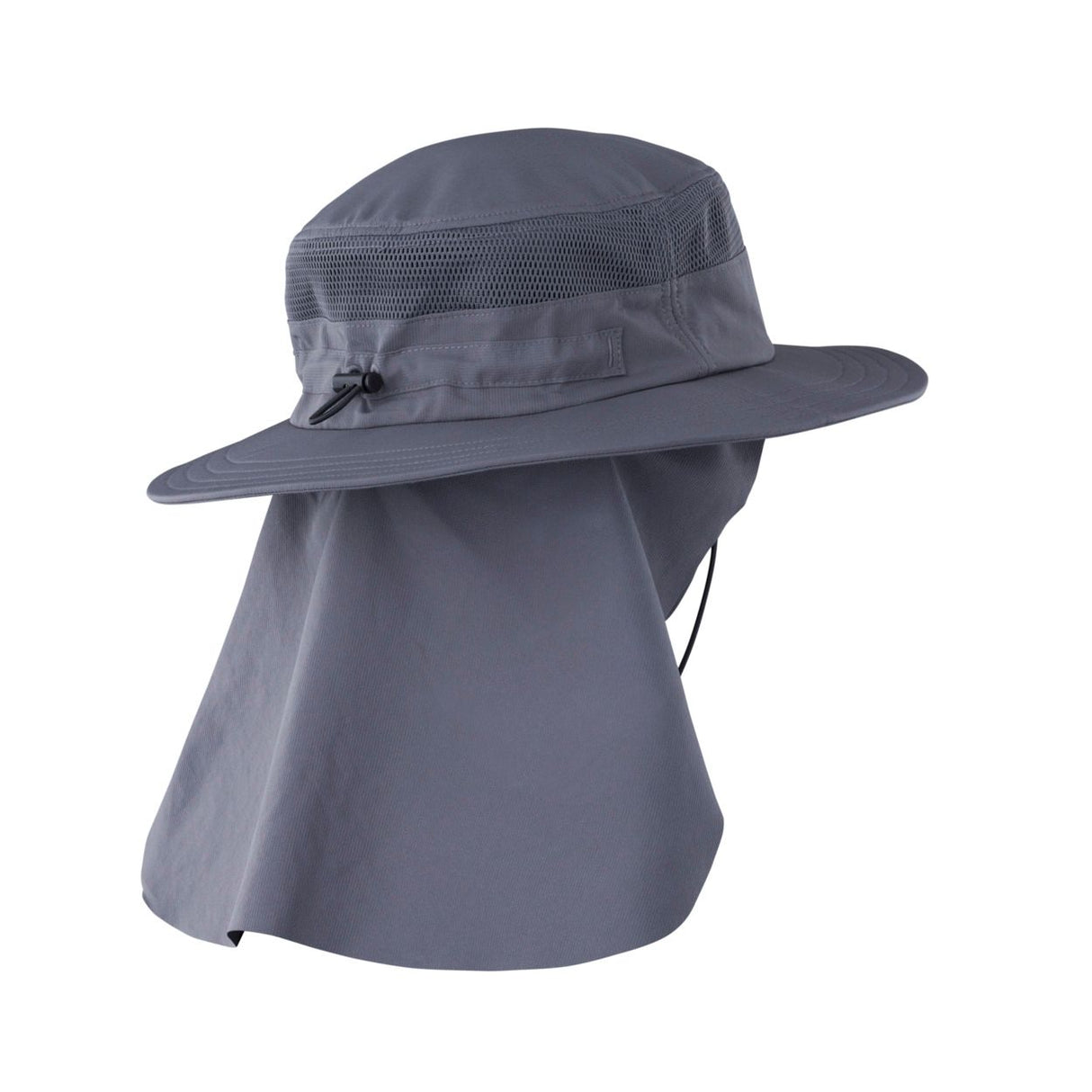 ION Safari Hat PRO 2026 grau mit Nackenschutz und Belüftung, Frontansicht