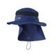 ION Safari Hat PRO 2026 Sonnenhut blau mit Nackenschutz und Kinnriemen, Frontansicht