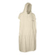 ION Surf Poncho Select Reefside 2024 in Creme, Baumwolle, mit Kapuze und Kurzärmeln, Vorderansicht