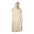 ION Surf Poncho Select Reefside 2024 in Creme, Baumwolle, mit Kapuze und Kurzärmeln, Vorderansicht